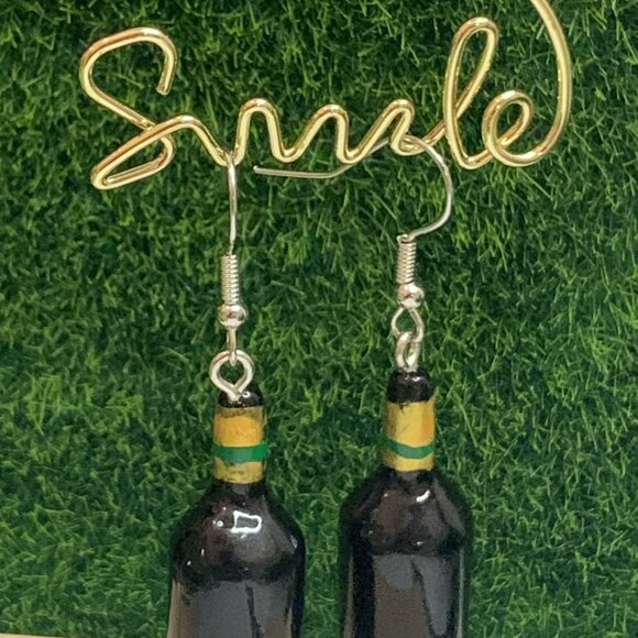 Wine Earring, Alcohol Earring, Drink Earring, Funny Food Earring, Gift Idea - Picture 6 of 8
